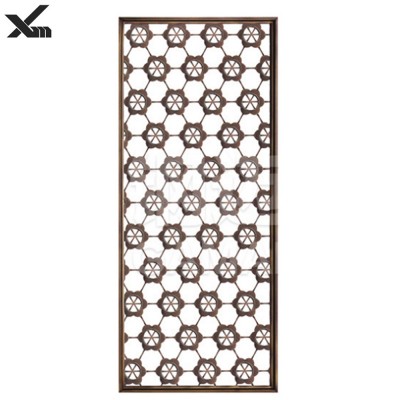 304 PVD champagne gold stainless steel decorative screen and room divider