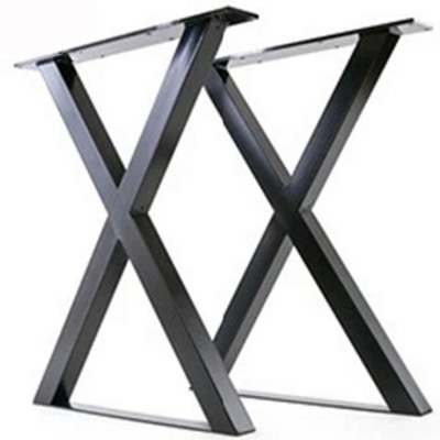 2020 Hot sale customized color stainless steel mirror X shape tea table frame table base