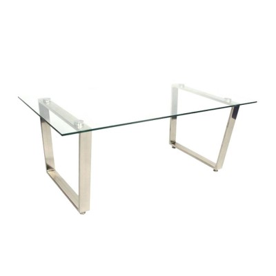 Manufacturer stainless steel mirror gold  rectangle dining metal stand desk frame silver  U shaped desk leg